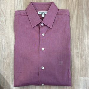 NWT Express Mens Rouge Color Button Up Shirt